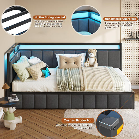 Cama de esqina de parded