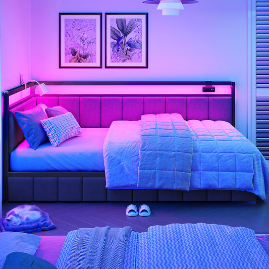 Cama de esqina de parded