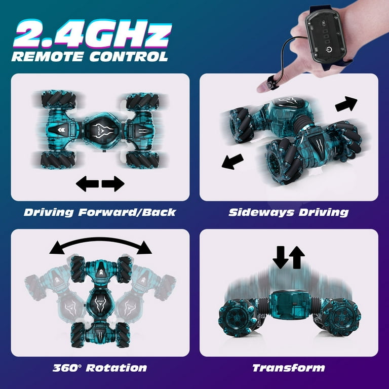Tecnock Remote Control Car for Boys Girls, 2.4GHz 4WD